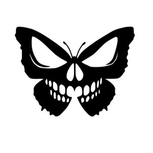 Butterfly / Skull Decal