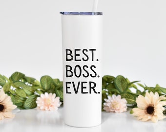Boss Christmas Gift | Best Boss Ever Tumbler Gift |Corporate Gift | Appreciation Gift | Employee Gift | Coworker Gift | Team Gift
