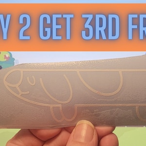 BUY 2 get 3rd FREE! *Long Dog Decal | Vinyl Decal | Hidden Long Dog | Bluey