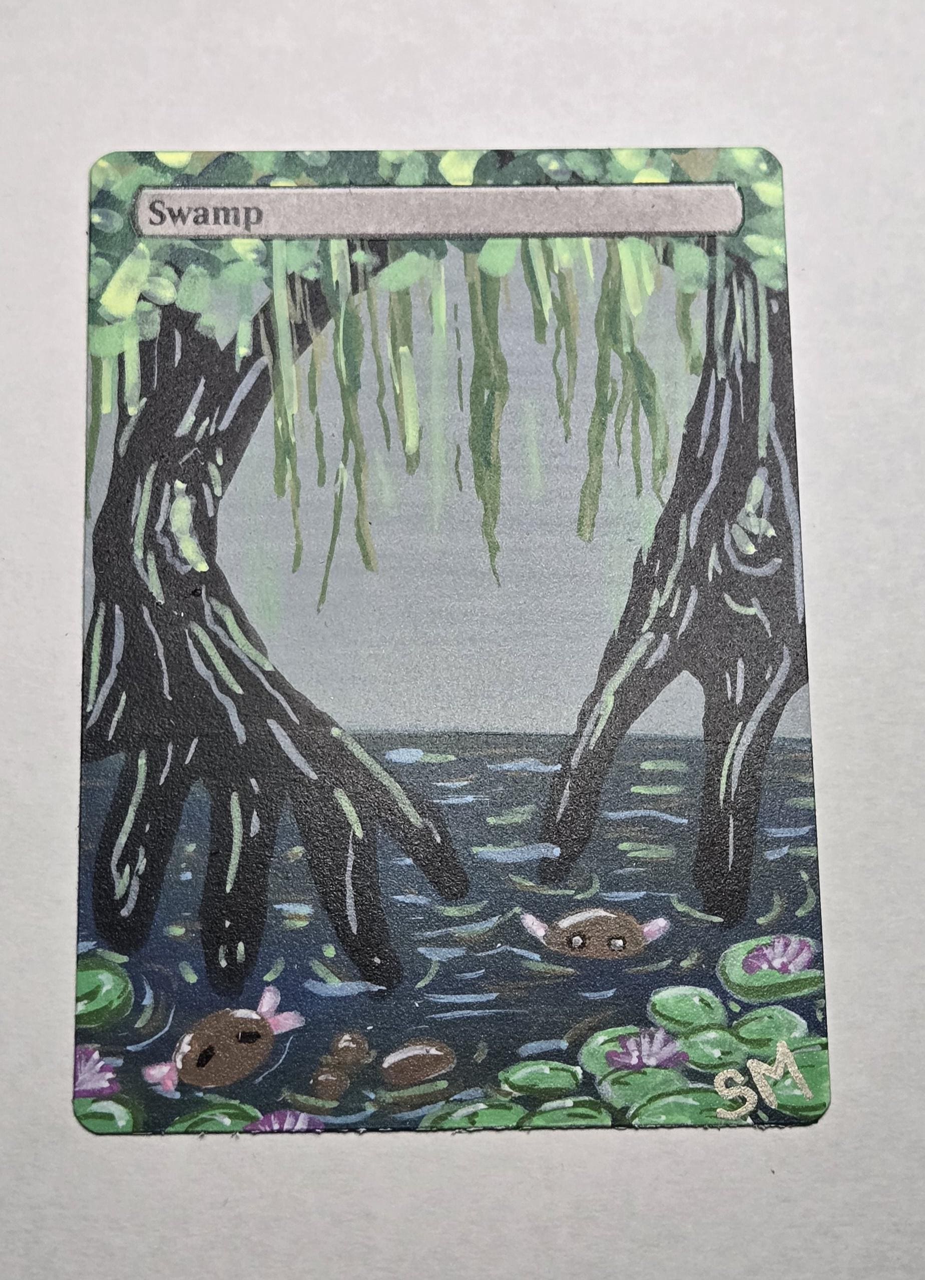 Mtg Altered Art Swamp - Etsy