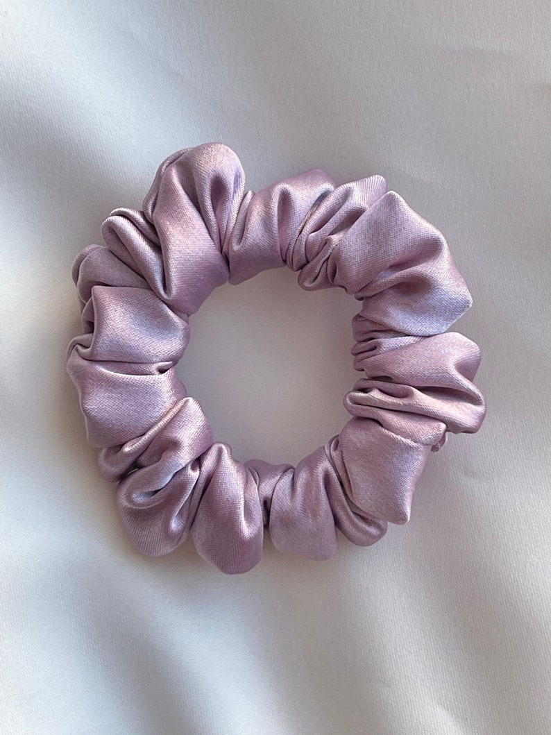 Lilac satin scrunchies set scrunchies pack oversized scrunchie bridesmaid scrunchie gift for her satin hair tie purple scrunchie
