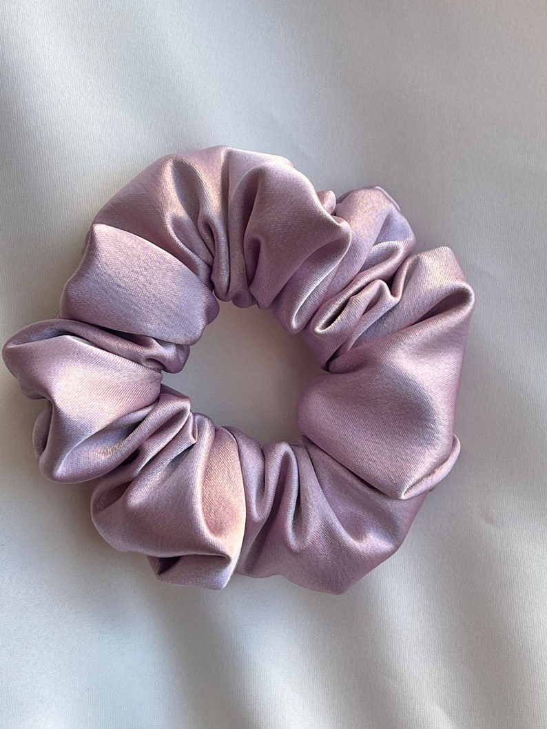 Lilac satin scrunchies set scrunchies pack oversized scrunchie bridesmaid scrunchie gift for her satin hair tie purple scrunchie