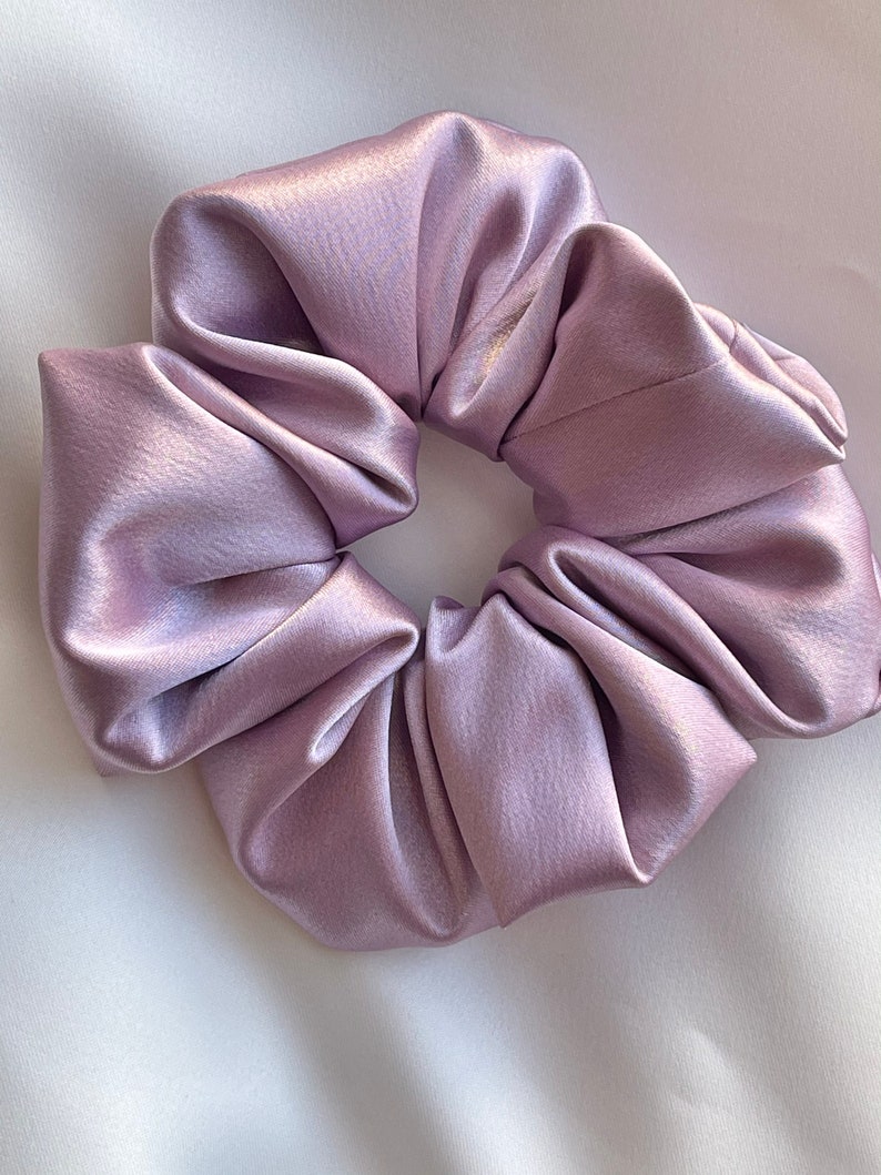 Lilac satin scrunchies set scrunchies pack oversized scrunchie bridesmaid scrunchie gift for her satin hair tie purple scrunchie
