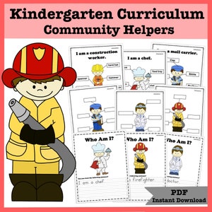 Afdrukbare PDF Community Helpers, sociale studies, voor kinderen, kinderen, kleuters, kinderopvang, kleuterschool, basisonderwijs, ECE, leraar, opvoeder