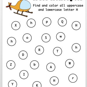 Printable PDF Find the Letters/alphabets Activity Sheets A-Z for Kid ...
