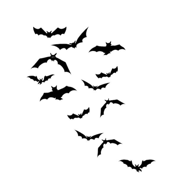 Flying Bats Sticker - Halloween Decals Horror Scary Vinyl Car Truck