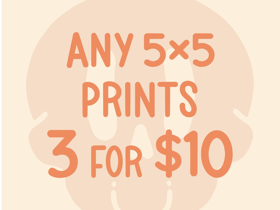 5x5 Mix and Match Print Deal - Etsy