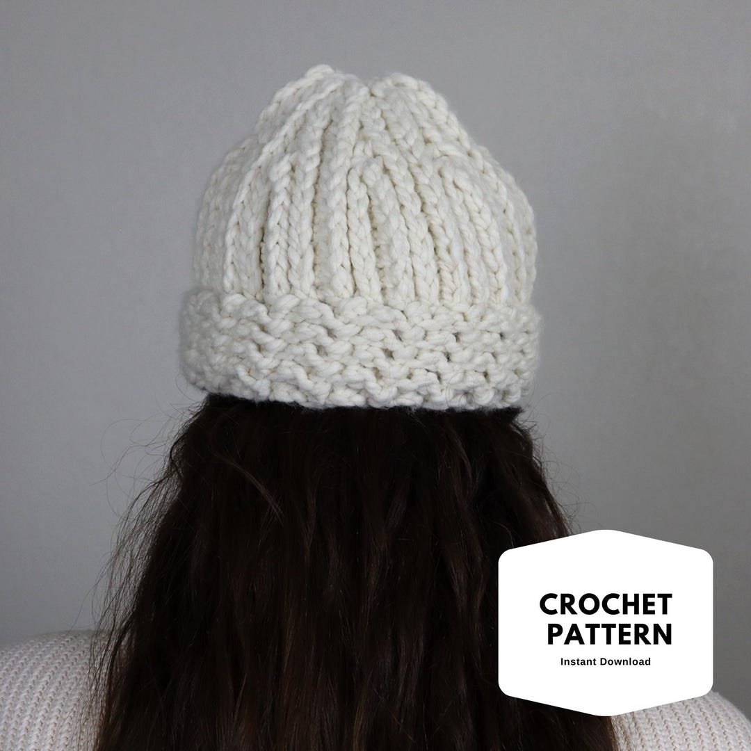 CROCHET PATTERN | Chunky, Ribbed, Knit-look Hat | the Sole Hat - Etsy