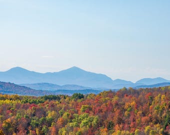 Vermont Fall Foliage Print – New England Autumn Landscape Wall Art