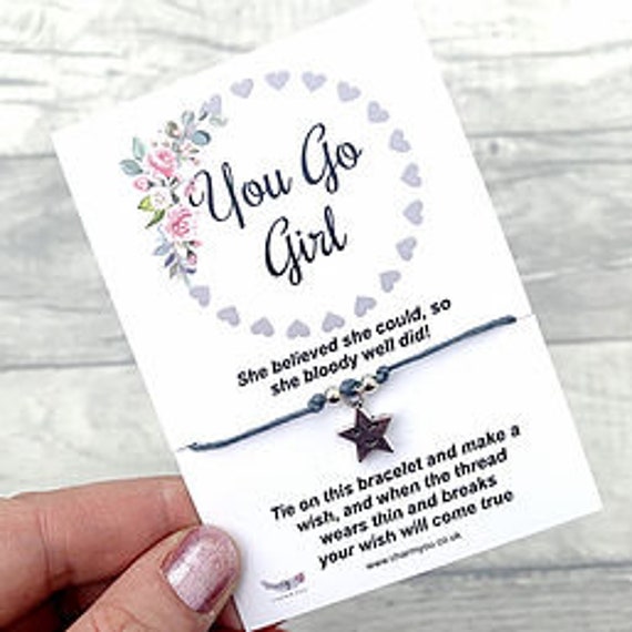 Letterbox gift UK seller Wife Star String Charm Wish Bracelet