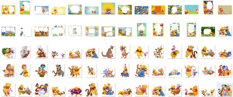 Winnie the Pooh SVG PNG Clipart Bundle, Winnie the Pooh png, Winnie the Pooh svg, Winnie the Pooh födelsedagsinbjudningar, Ior Nasse Tiger bild 7