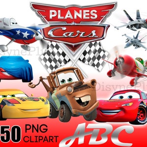Autos PNG, Flugzeuge Clipart, sofortiger digitaler Download, Lightning Mcqueen Kunst, Autos Buchstaben Zahlen, Flugzeuge druckbar, Mater Clip Art, Doc