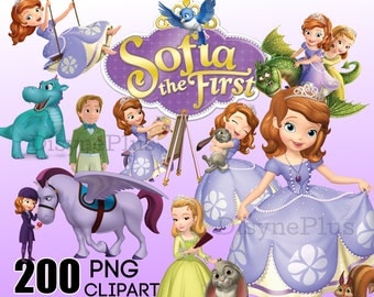 Sophia the First PNG, Sophia clipart bundle, Instant Download, Sophia birthday png