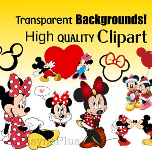 May include: A collection of red, black, and white cartoon images of Mickey Mouse and Minnie Mouse. The images include Mickey and Minnie holding a red heart, Mickey and Minnie kissing, Mickey and Minnie wearing Santa hats, and Mickey and Minnie with a red balloon.