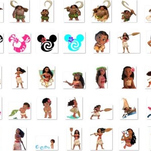 K&ouml;nnte beinhalten: Ein Set mit 48 Moana-Motiven zum Aufb&uuml;geln. Die Transfers zeigen Moana, Maui und andere Figuren aus dem Film. Es gibt auch mehrere Mickey Mouse- und Moana-Designs.