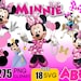 Minnie Mouse PNG Clipart, Minnie Free SVG, Digital Download, minnie mouse font, pink birthday printables, Minnie mouse shirt sublimation
