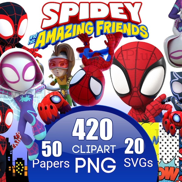 Spidey PNG, Spidey and his Amazing Friends Clipart, Spidey and his Amazing Friends PNG, Make your own Spidey shirt, Superhero Birthday