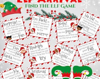 Elf Arrival Activity, Christmas Elf Game Day 1, Great Addition to any Elf Kit, Printable Elf Scavenger Hunt