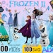 Frozen Clipart, Free Layered SVG, Elsa PNG, Anna Printable, Olaf Digital Download, Letters Numbers, transparent background, birthday items 