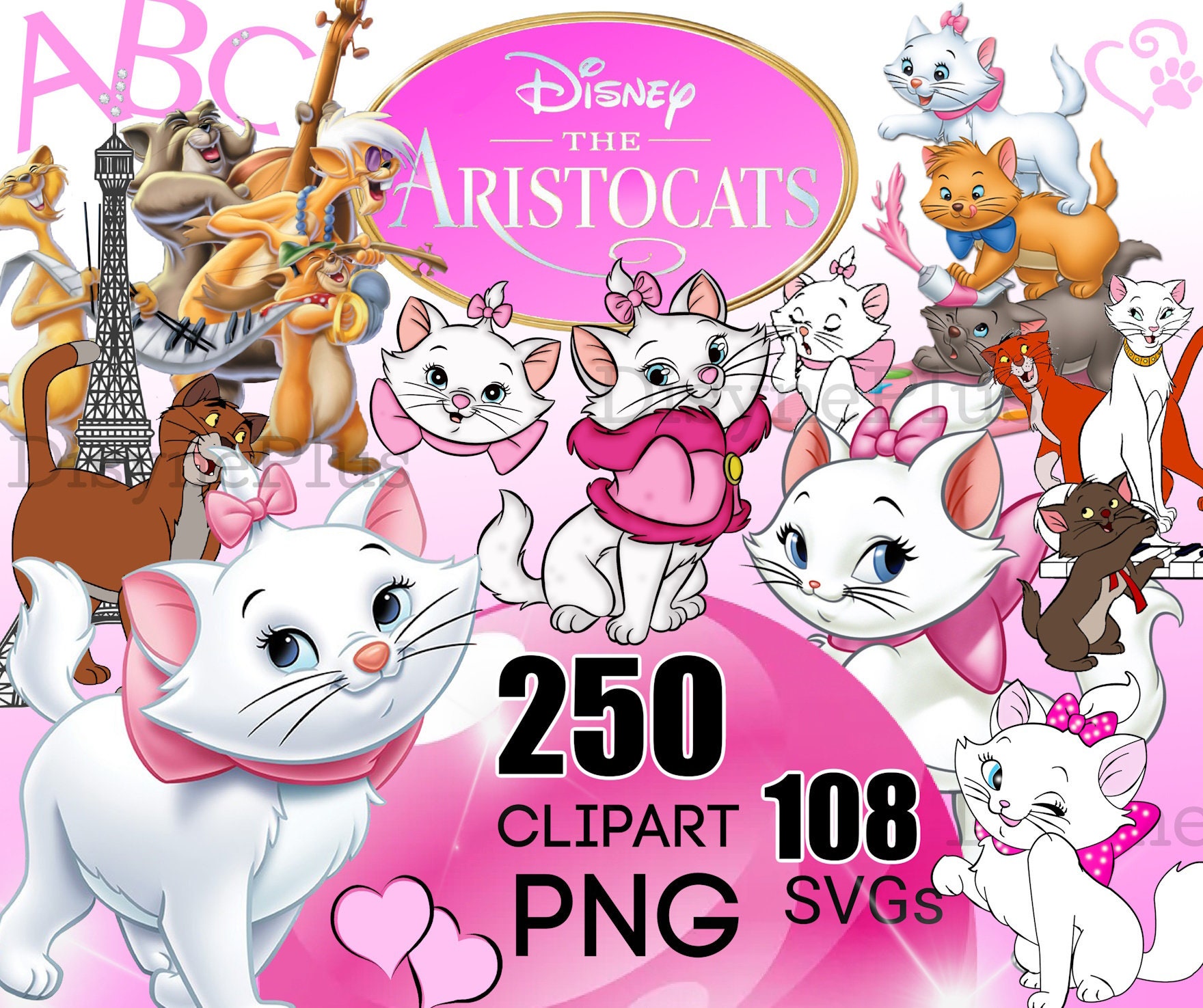 Disney Marie Cat Décoration d'anniversaire Vaisselle jetable