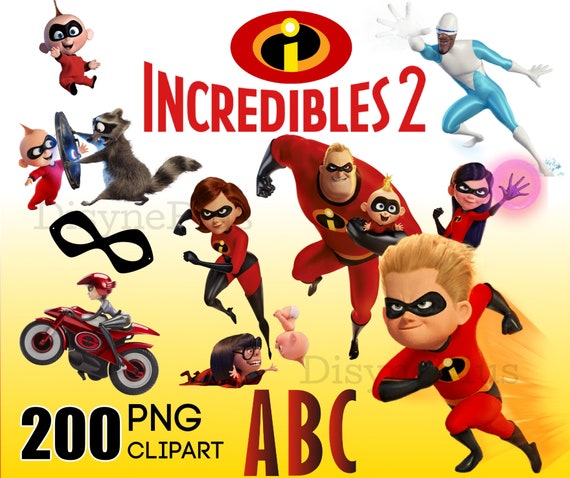 PNG Incredibles images birthday printables shirts invitations transparent background jack jack Incredibles 2 Clipart Digital Download