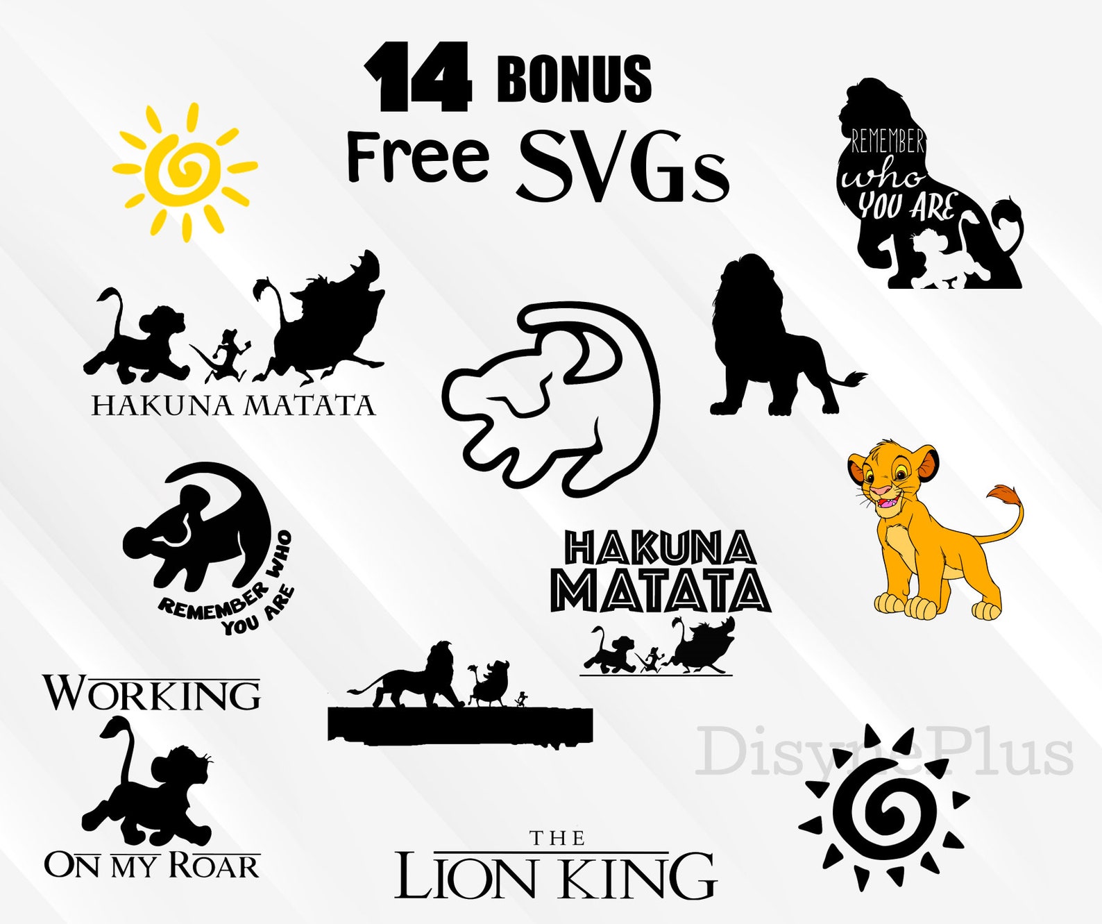 Lion King Clipart SVG Digital Download 200 PNG 14 Free SVG | Etsy