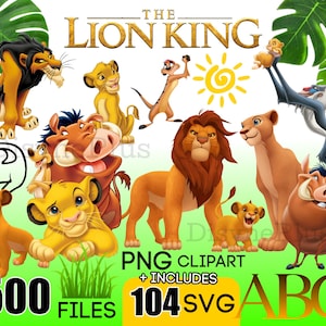 Simba Lion King SVG, Simba Clipart, Lion King Birthday, Cute Simba PNG, Lion King Clipart with Transparent Background, Lion King Baby Shower