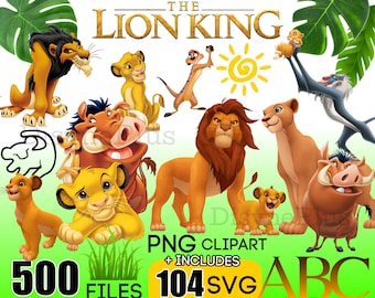 Simba Lion King SVG, Simba Clipart, Lion King Birthday, Cute Simba PNG, Lion King Clipart with Transparent Background, Lion King Baby Shower