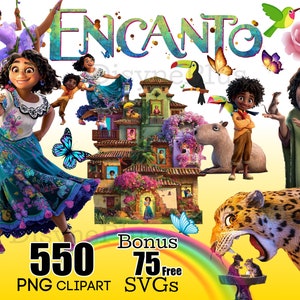 Encanto Clipart PNG, Encanto SVG, Encanto Instant Download 530 files, Premium Quality Encanto Clipart