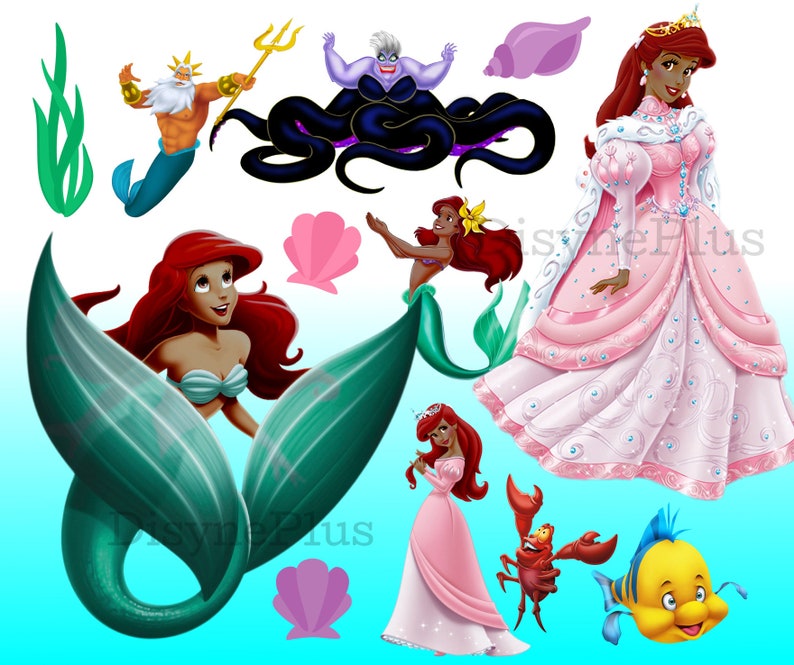 African American Little Mermaid PNG African American Ariel Etsy