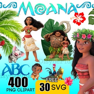 Moana Clipart, Moana SVG, Moana PNG, Moana Birthday, Moana Printable, Moana Font, Maui SVG Instant Digital Download