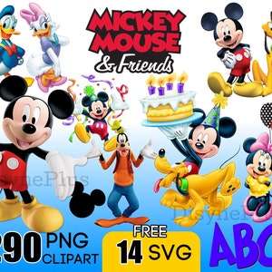 Mickey PNG, Mouse Clipart, Mickey SVG, Mickey Birthday Printables, Donald Pateta png, Margarida png clipart