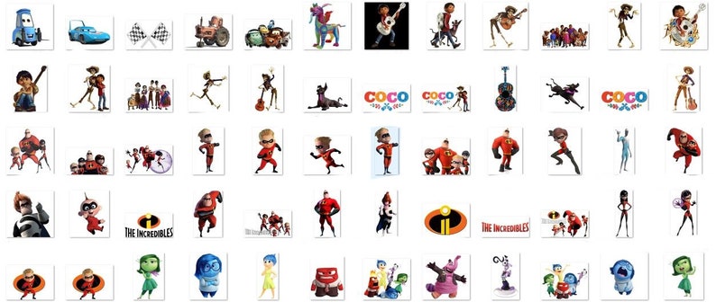 Movie Bundle PNG Clipart, Incredibles Up PNG, Toy Story Clipart, Coco Cars Alice in Wonderland inside out Clipart, Nemo png image 7