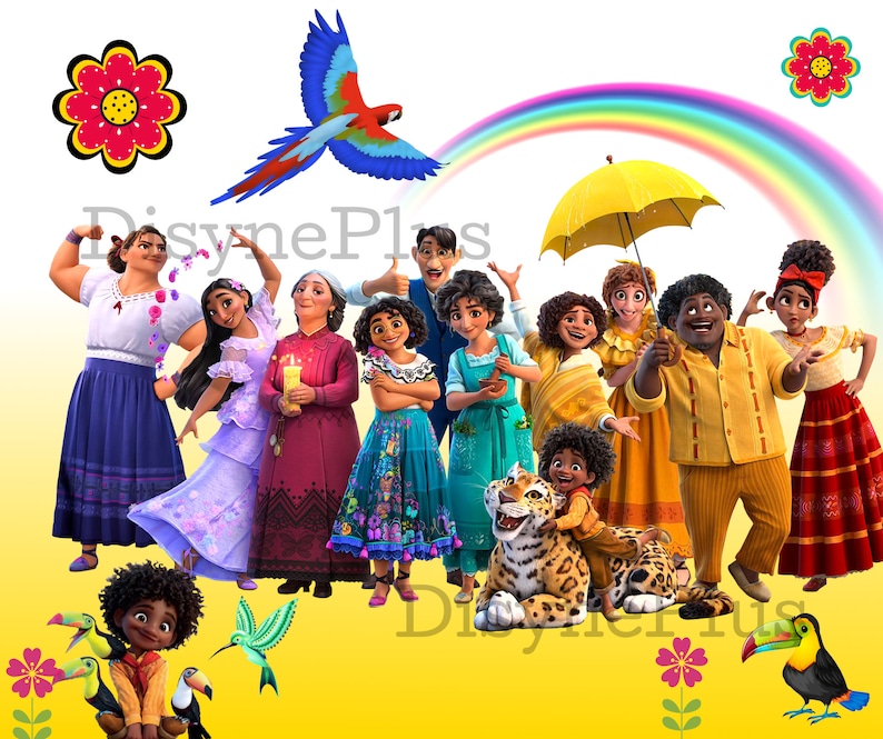 Encanto PNG, Encanto SVG, Encanto Clipart, Vibrant Images for Encanto Cake toppers, birthday shirts, and more! image 2