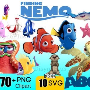Clipart Buscando A Nemo Dori Dory Numeros Digitales Nina Nino Etsy