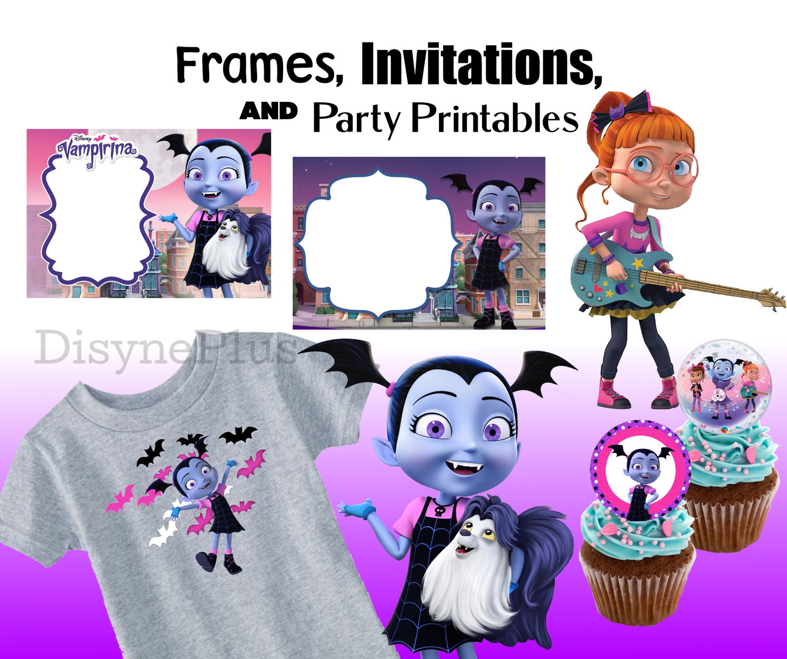 Vampirina Clipart Digital Download, 150 Vampirina PNG, Font Vampirina ...