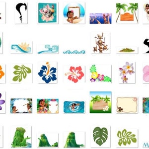 Moana Clipart, Moana SVG, Moana PNG, Moana Geburtstag, Moana Printable, Moana Schriftart, Maui SVG Sofortiger digitaler Download Bild 8