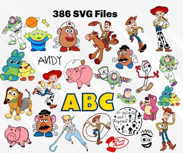Toy Story SVG PNG Clipart Mega Bundle, Buzz Lightyear svg, Woody svg, DIY Birthday, shirt, craft project, Toy Story Font