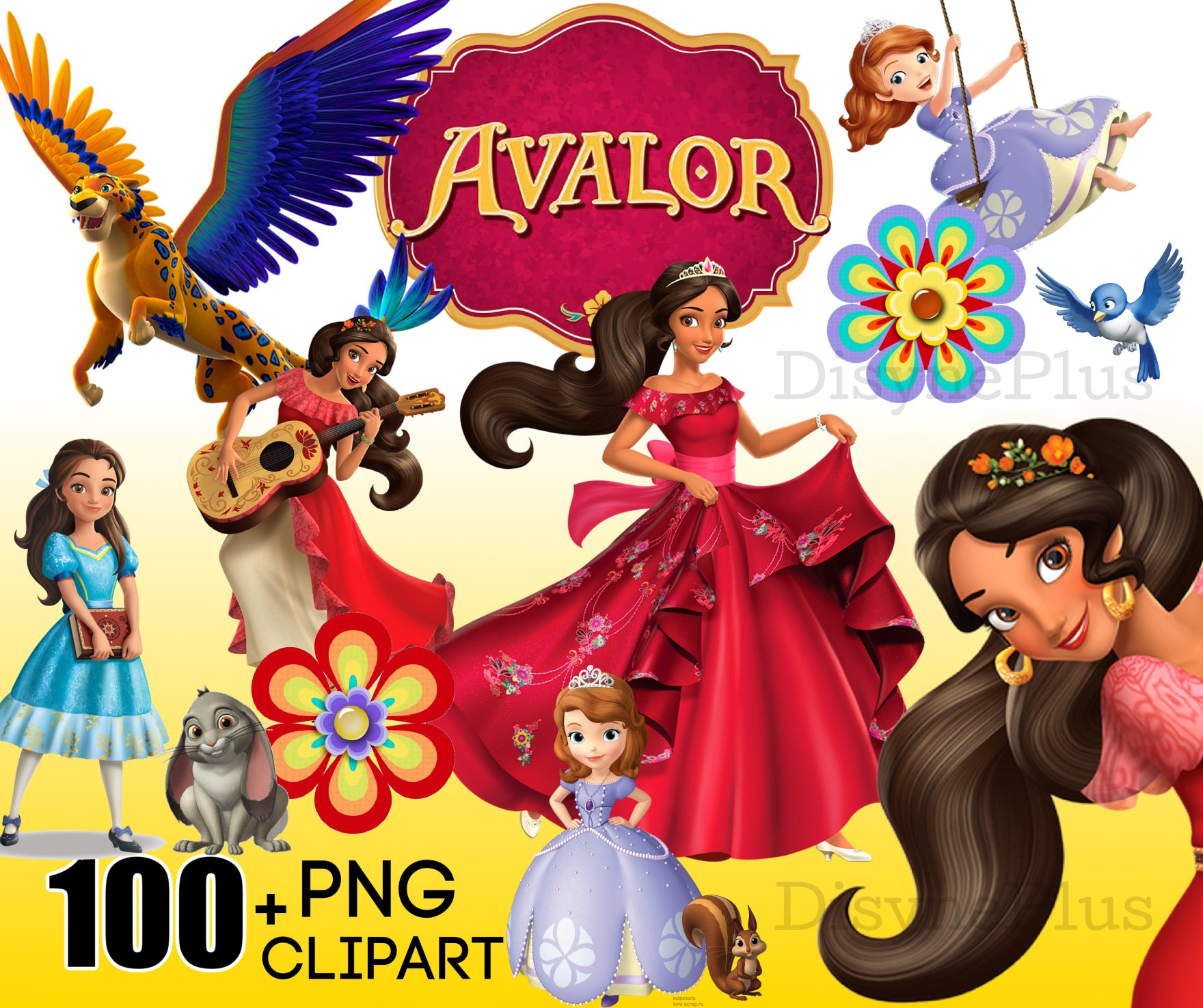 Elena Sofia Clipart Avalor Digital Download Images transparent background birthday Elena Sofia invitations