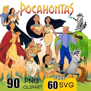 Pocahontas PNG, Pocahontas Clipart, Pocahontas SVG, Prinzessin Png svg, Pocahontas Sublimation, Instant Download, Pocahontas Geburtstag