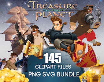 Treasure Planet PNG Clipart, Treasure Planet SVG, Classic Movie clipart for shirt, birthday, and more
