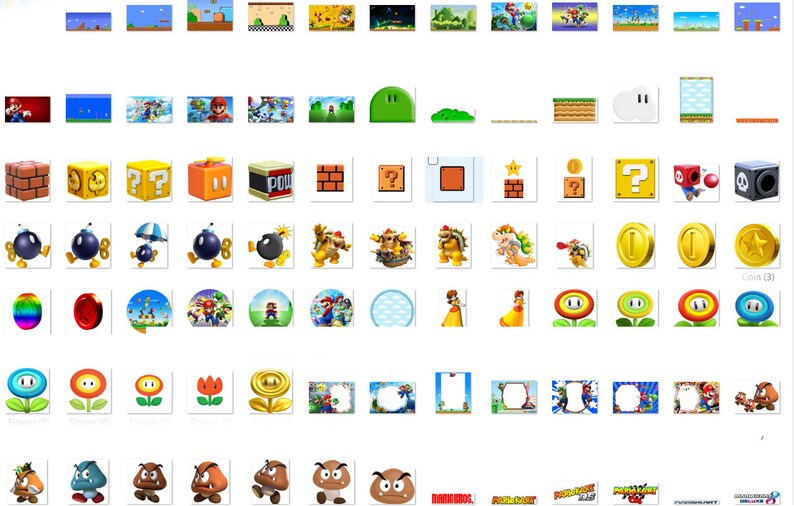 Mario PNG SVG clipart, Super Mario png, Mario SVG, Mario Kart clipart, Princess Peach png SVG clipart, Luigi SVG, Bowser SVG afbeelding 4