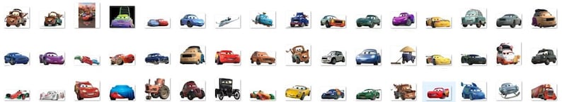Bilar PNG Clipart, Bilar SVG, Flygplan och Bilar Födelsedagspaket, Direkt Nedladdning Lightning McQueen Mater, Bilar Typsnitt bild 6