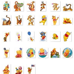 Winnie the Pooh SVG PNG Clipart Bundle, Winnie the Pooh png, Winnie the Pooh svg, Winnie the Pooh födelsedagsinbjudningar, Ior Nasse Tiger bild 9