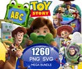 Toy Story SVG PNG Clipart Mega Bundle, Buzz Lightyear svg, Woody svg, Toy story 5 clipart, Birthday, Lilypad png, shirt, Toy Story Font