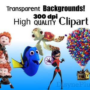 Movie Bundle PNG Clipart, Incredibles Up PNG, Toy Story Clipart, Coco Cars Alice in Wonderland inside out Clipart, Nemo png image 2