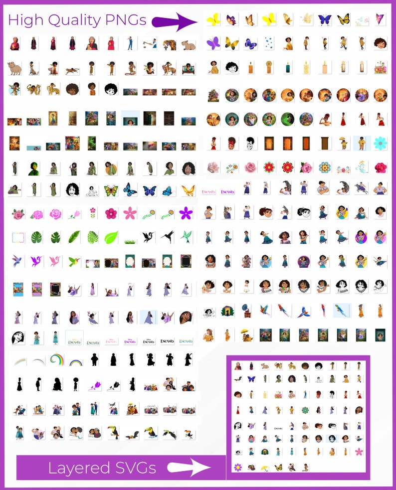 Encanto PNG, Encanto SVG, Encanto Clipart, Vibrant Images for Encanto Cake toppers, birthday shirts, and more! image 10