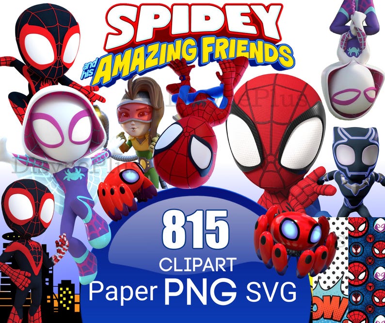 Spidey PNG, Spidey y sus increíbles amigos Clipart, Spidey y sus increíbles amigos PNG, Crea tu propia camiseta de Spidey, Cumpleaños de superhéroe imagen 1