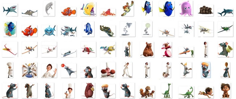 Movie Bundle PNG Clipart, Incredibles Up PNG, Toy Story Clipart, Coco Cars Alice in Wonderland inside out Clipart, Nemo png image 9