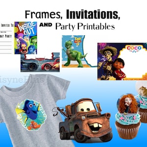 Movie Bundle PNG Clipart, Incredibles Up PNG, Toy Story Clipart, Coco Cars Alice in Wonderland inside out Clipart, Nemo png image 4